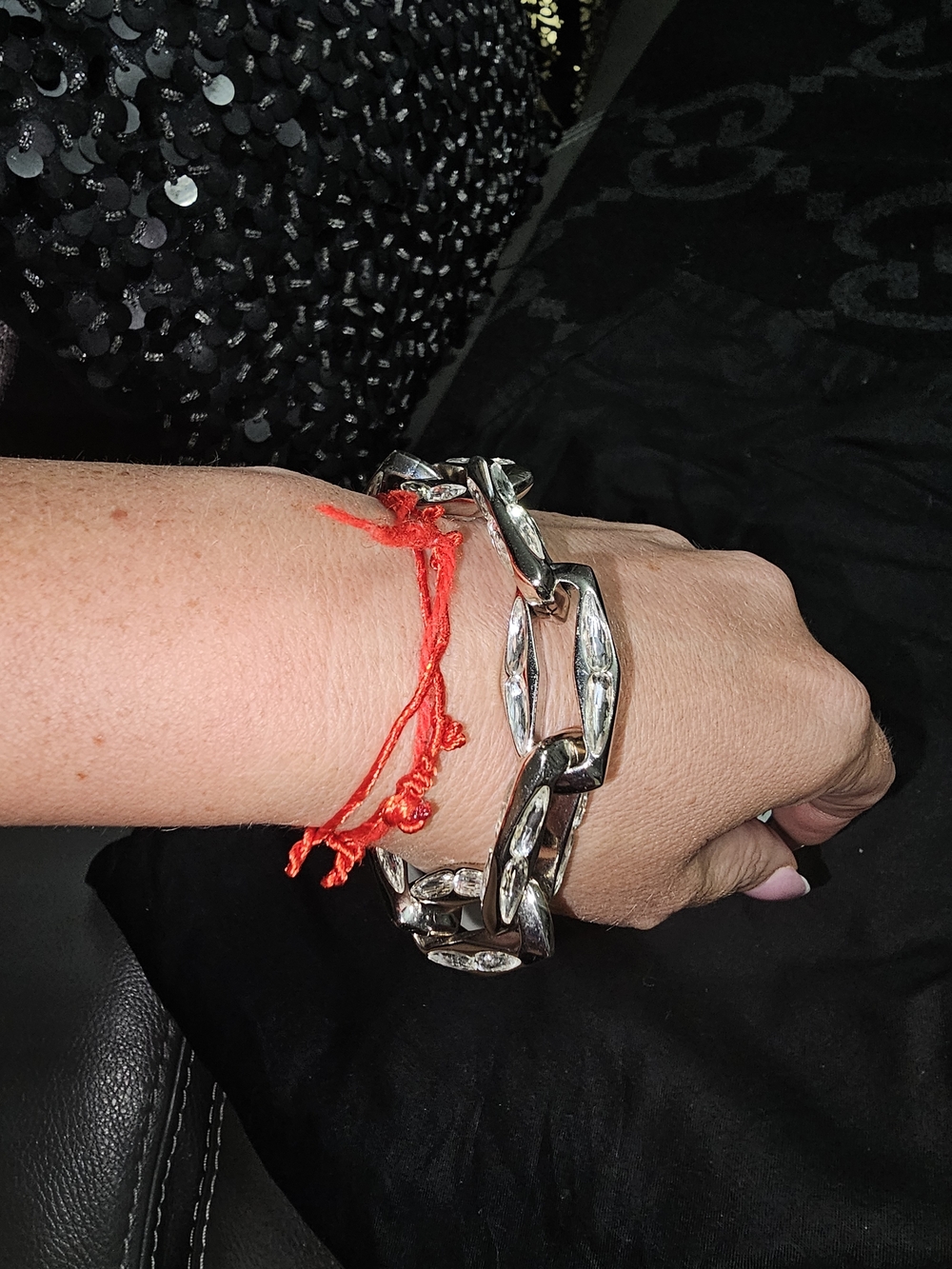 Saint Laurent Silver Chunky Chain Bracelet YSL